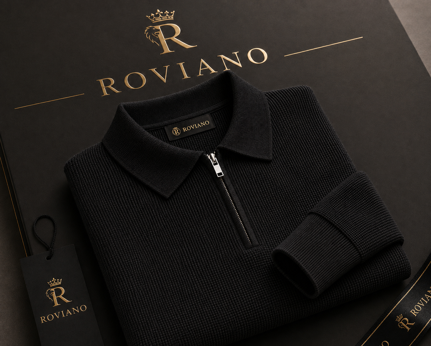 Polo Demi-Zip ROVIANO Noir