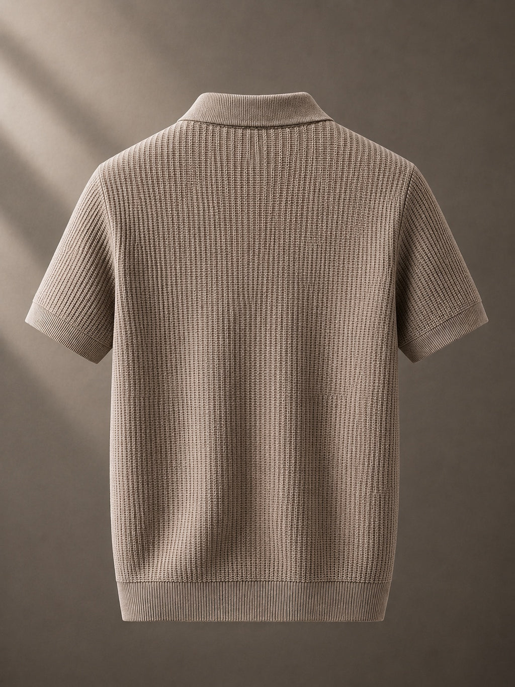 Polo ROVIANO Tricot Taupe vue de dos